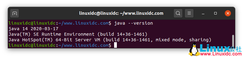 在Ubuntu 20.04上安裝Oracle Java 14