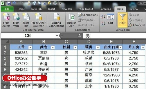 excel2013篩選 Excel2013中的篩選的使用方法