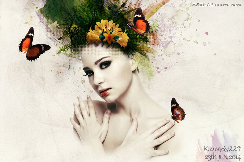 PS合成抽象風格的人像藝術作品