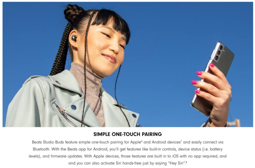罕見：蘋果廣告用三星 S21 宣傳 Beats Studio Buds 耳機
