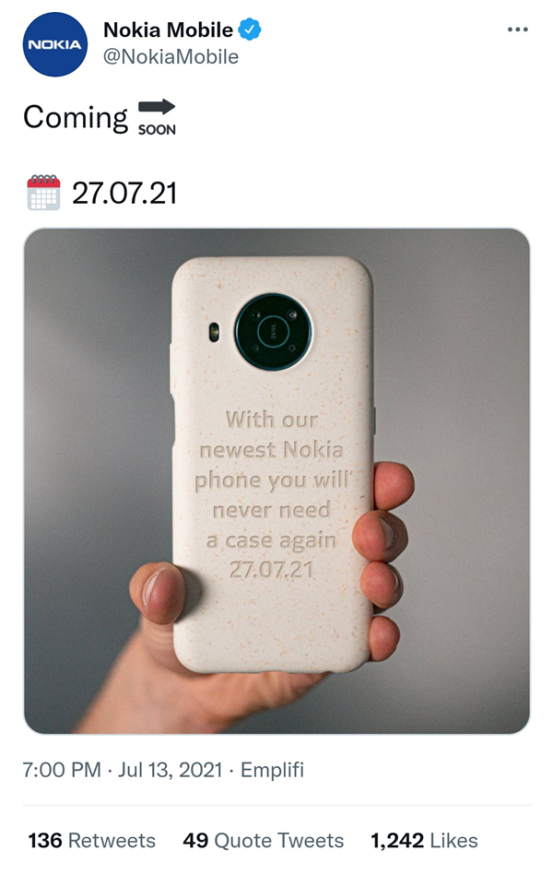 諾基亞新機曝光：蔡司圓環四攝，預計即將亮相