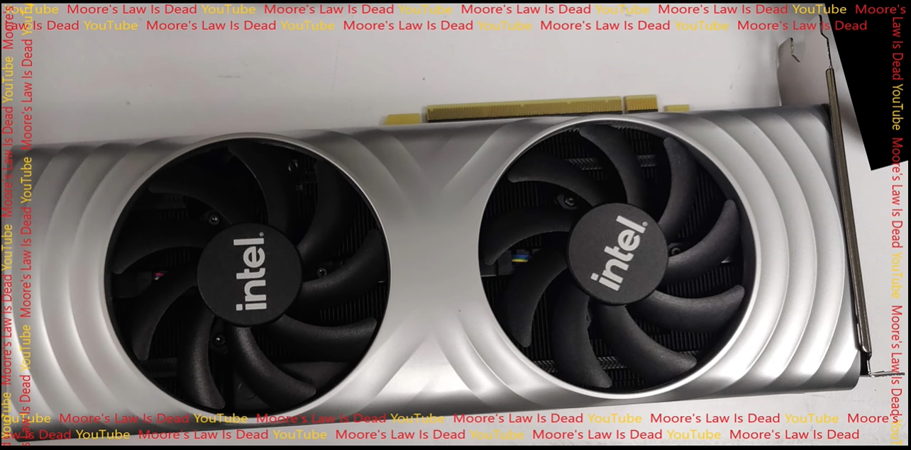 英特爾 Xe HPG 游戲顯卡正面實拍照曝光：512 EU，雙風扇