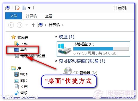win7資源管理器左欄“桌面”丟失恢復方法