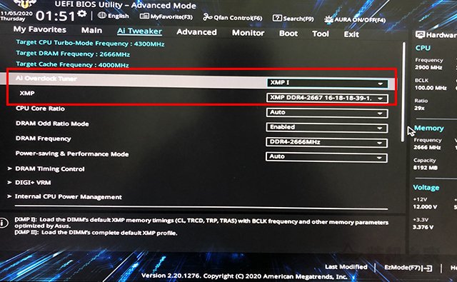 為什么內存頻率只有2133比實際低？主板開啟XMP提高內存頻率方法