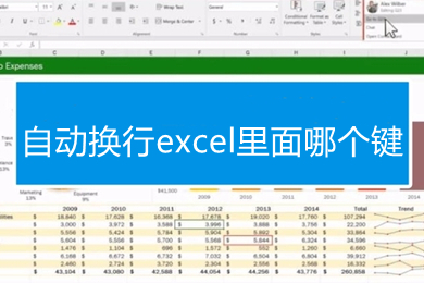 自動換行excel里面哪個鍵 excel自動換行怎么操作