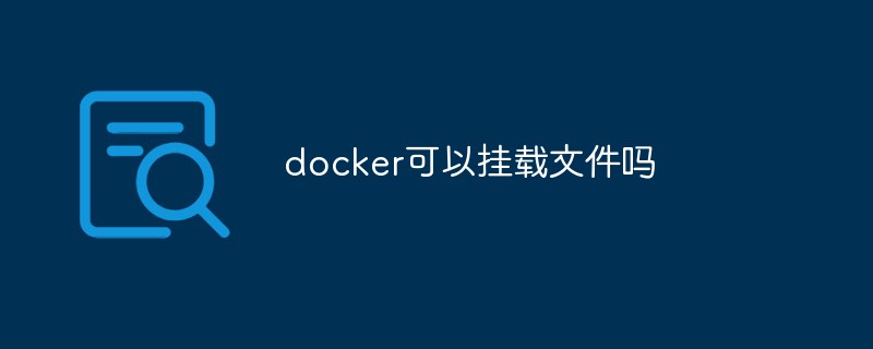 docker可以掛載文件嗎