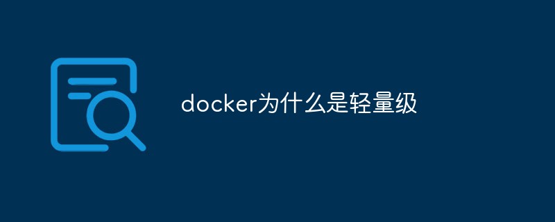 docker為什么是輕量級