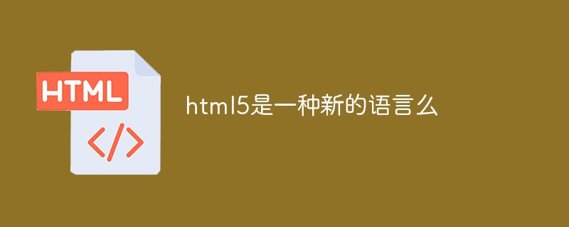 html5是一種新的語言么