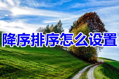 降序排序怎么設置 excel中降序排序的設置方法