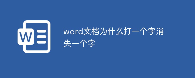 word文檔為什么打一個字消失一個字